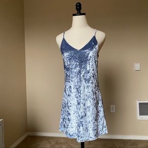 Blue Velvet Dress